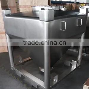 Customized High-qulity Stainless Steel SUS 304 SUS 316L Pharmaceutical / Medical /Mixing Square Hopper / Turnover Hopper thumbnail-4