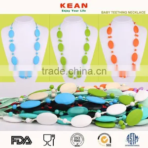 New Design 100% Food Grade Silicone Necklace Teether thumbnail-1