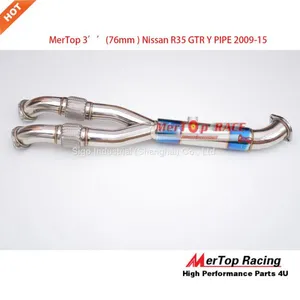 Mertop Titanize GTR R35 Y Pipe Down Pipe 2009+ thumbnail-2