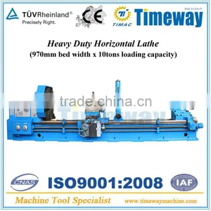 10Ton & 970mm Bed Width Heavy Duty Horizontal Lathe With 3m~18m Length thumbnail-1