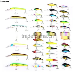 40pcs/lot Fishing Lures 40 Colors Minnow Lure Crank Lures Mix Fishing Bait 40pcs Fishing Lure Simulated Bait Minnow With Hook thumbnail-1