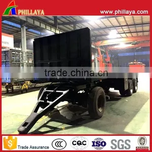 20FT 40FT Flatbed Skeletonal Semi Container Dolly Trailer With Turntable Drawbar thumbnail-5