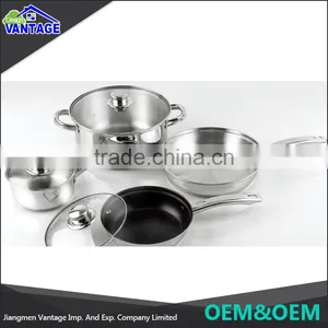 High End Stainless Steel Cooking Sets Mirror Polish Kitchen Cookware thumbnail-6