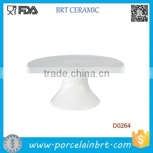 White Common Support Stably Round Shape Ceramic Cake Stand thumbnail-1