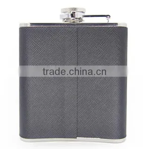 Hip Flask Leather Wrapped Flagon With High Quality Stainless Steel thumbnail-4