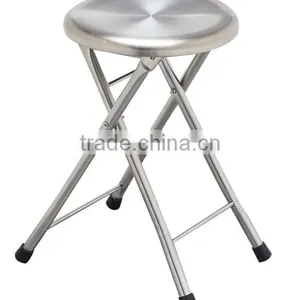 High Quality Brushed Stainless Steel Morden Folding Chair for Hotels Restaurant Office Home Garden LQ-ZD001 thumbnail-1