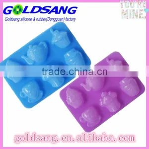 Hot Energy Teapot Shape Silicone Ice Cube Mold Maker Tray/ 6 Cubes Jelly Mould thumbnail-1