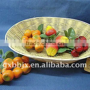 Natural Oval Rattan Iron Frame Storage Basket thumbnail-1