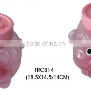 Transparent Cute Pink Piggy Bank With Coin Counter thumbnail-1