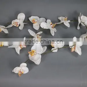 Artificial White Orchid Flower Garland for Window Display thumbnail-2