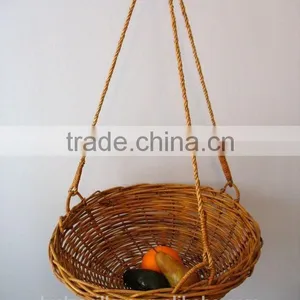 Vintage Wicker Hanging Fruit Basket thumbnail-1
