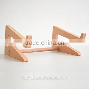 Detachable Mount Holder Cradle Wooden Desktop Stand for Tablets Laptop Beech Wood Laptop Holder thumbnail-3