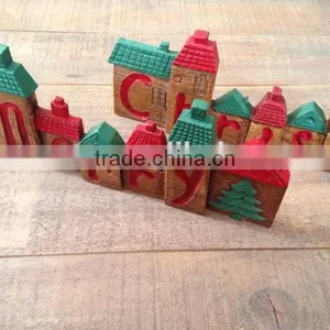 Merry Christmas Sign, Vintage Christmas Decor, Christmas Houses thumbnail-2