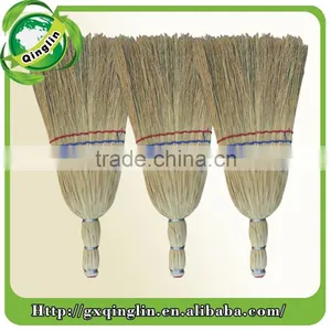 New Product Home Usage Straw Sorghum Broom With Wooden Handle thumbnail-5