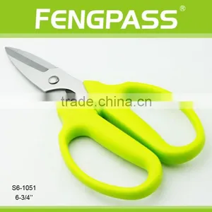 S6-1051 6-3/4" ABS Handle With Stainless Steel Mirror Polishing Garden Scissor thumbnail-1