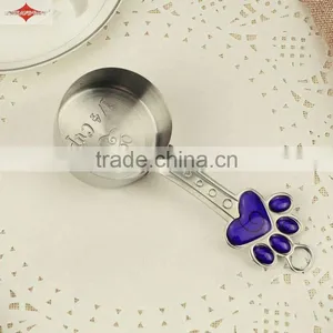 ZY-L1022 4pcs Stainless Steel Measuring Cup Set With Lovely Doggy Footprints Handle thumbnail-5