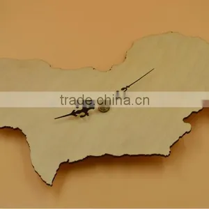 2015 New Design|wood Wall Clock|country Shap Wall Clock|home Decor|wood Handicraft thumbnail-1