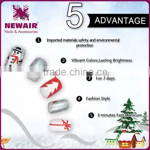 New Style Red Christmas Professional Artificial Nails thumbnail-3