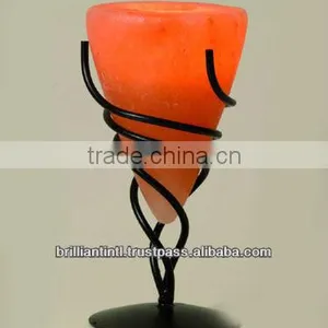 Iron Design Natural Himalayan Glowing Salt Lamp Rock Salt thumbnail-1