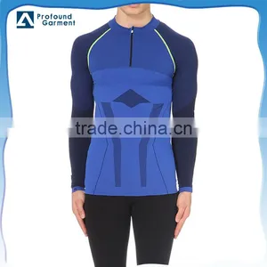 Mens Tight Fit Long Sleeve Sport Running t Shirt Dry Fit thumbnail-1