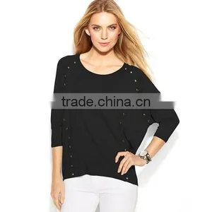 Women's Grommet-Trim Dolman Top thumbnail-1