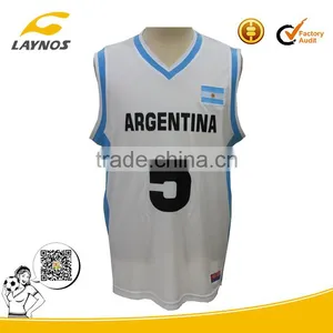 Wholesale Cheap White Argentina Basketball Jersey thumbnail-1