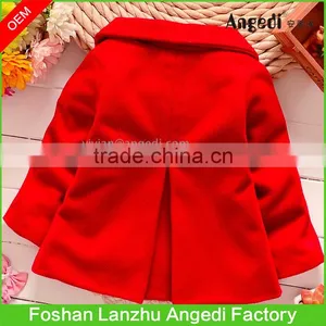 2017 Boutique Clothing Children's Winter Coat Little Girls Christmas Red Overcoat New Winter Woolen Coat thumbnail-2