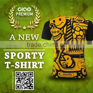 2016 Hot Sales MEN Clothing Custom Printing Logo O-Neck t Shirt thumbnail-1