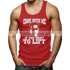 Custom Silk Screen Printing Wholesale Bodybuilding Stringer 100 Cotton Tank Top thumbnail-5