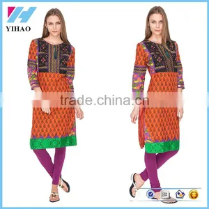 Indian Clothing Wholesale Ladies Long Cotton Kurta thumbnail-1