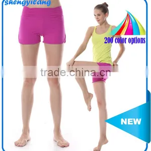 High Quality Women Gym Shorts Custom Fitness Yoga Pants in Guangzhou Manufacturer thumbnail-1