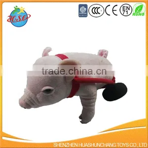 Custom Tough Pink Plush Pig thumbnail-1