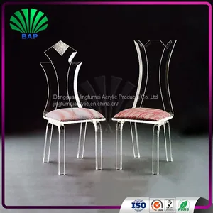 Manufacturer Wedding Chair Acrylic Dining Chair Fabric Cover Chair thumbnail-2