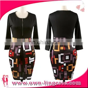 Vintage Swing Party Clothing Rockabilly Dress Long Sleeve Cotton Printed One Piece Plus Size Maxi Dress thumbnail-1