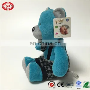 Blue Bear With Suspender Mr. Gentleman Cute Kids Teddy Bear Toy thumbnail-4