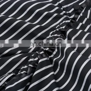 Belle Poque Striped Gathered Steampunk Vintage Gothic Style Black High-Low Skirt BP000345-2 thumbnail-4
