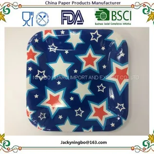 Christmas Party Holiday Disposable Dinnerware Tableware Color Printed Paper Plate With PE Coated Pack Made in China thumbnail-3