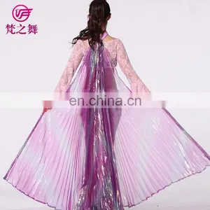 P-9070 Russia Hot Sale Translucent Gradient Color Adult 360 Degree Belly Dance Wings thumbnail-5