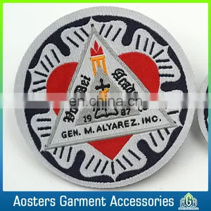 Custom Round Designs Woven Badge for Clothing thumbnail-3