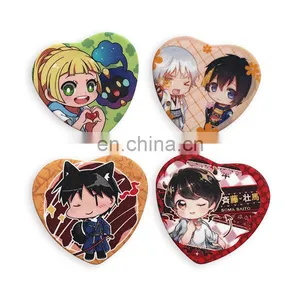 China Manufacturer Fashion Custom Heart Button Badge thumbnail-1