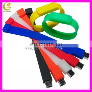 Promotional Wholesale Colorful Custom Silicone Usb Wristband 4gb Flash Drive With Free Sample thumbnail-1
