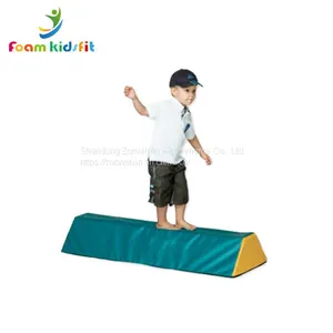 Kids Gymnastic Folding Suede Double Balance Beam Training Equipment for Gymnasts thumbnail-1