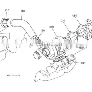 1E013-1701-2 Assy Turbo Charger for V2003 Engine Spare Parts thumbnail-1