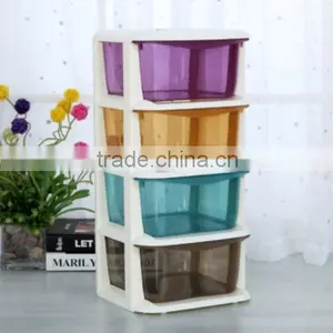 4 Layers Colorful Transparent Plastic Drawers thumbnail-1
