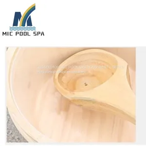 Hot Selling Sauna Accessories,wooden Scoop With Wooden Drum for Sauna Room thumbnail-4
