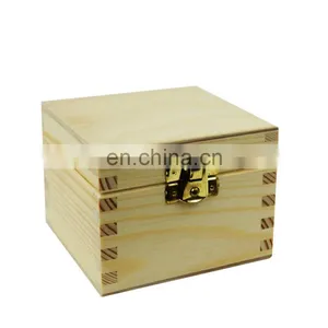 Wholesale Small Wooden Gift Jewelry Boxes With Lock Wood Sundries Storage Box Decoration thumbnail-1