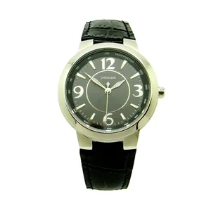 Stainless Steel Water Resistance Watches Genuine Leather Quartz Lady Watch thumbnail-2