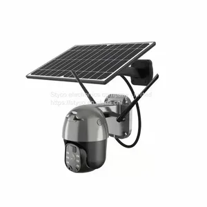 Styco Innovative PTZ Wireless Outdoor Solar Powered Wifi Security Battery IP Camera With Solar Panel Support 4G SIM Card thumbnail-2