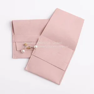 Manufacturer Makes Jewelry Storage Bag, Ring Earring Jewelry Packaging Bag, Suede Leather Super Fiber Flap Bag thumbnail-4