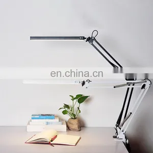 2021 Clip On Table Light Long Arm Clip Office Table Black Table Lamp With Adjustable Arm thumbnail-2